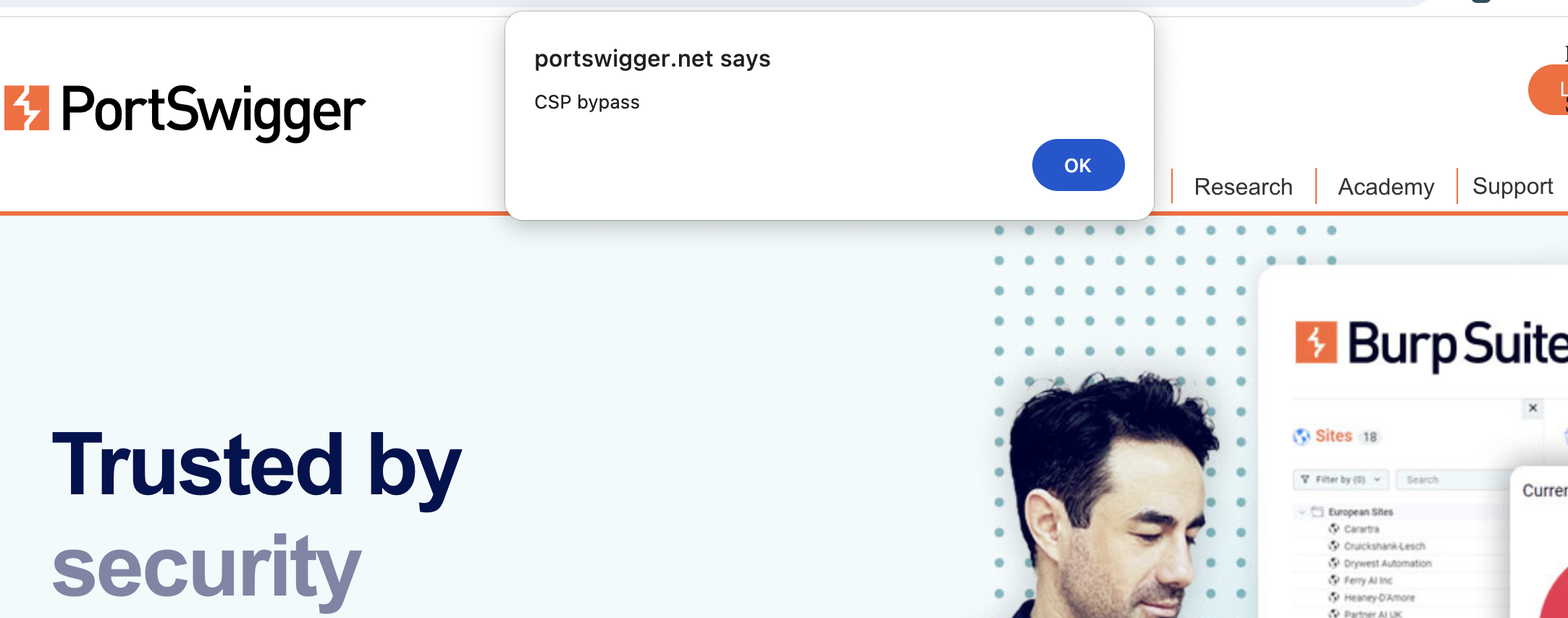 CSP bypass on PortSwigger.net using Google script resources